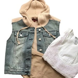 JJ Basics jean vest Large